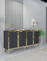 Hanah Home Consola Antracita y Dorado 150cm